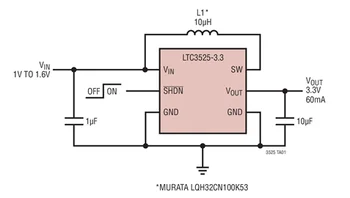 LTC3525ESC6-3 LTC3525 - 400mA Micropower Synchrónne Krok-Up DC/DC Konvertor s výkonom Odpojiť