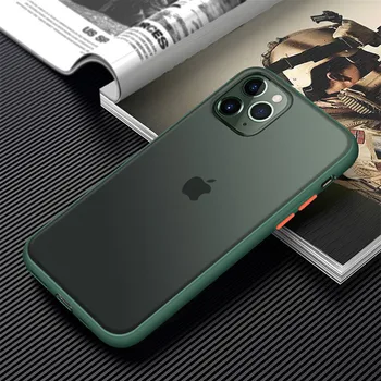 Luxusné Shockproof Nárazníka Priehľadná Telefón puzdro pre iPhone 11 Pro Max XS X XR 8 7 6 6 Plus Silikónové Ochrany Matný Kryt 6879