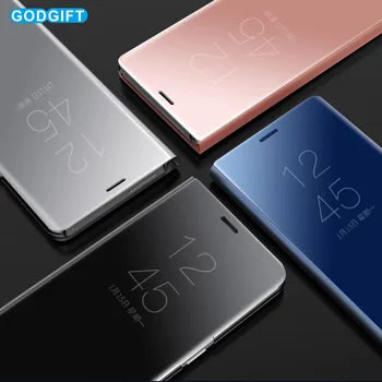 Luxusné Zrkadlo Smart Case Samsung Galaxy S10e Flip Puzdro Pre Samsung S8 S9 S10 Plus Prípade M20 M10 Poznámka 8 9 Telefón Prípade S7 Okraj 12106