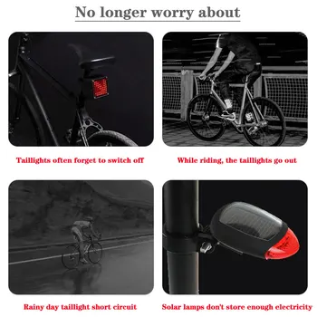 Magnetické Sily Generovať Bicykel zadné svetlo Indukčné Bicykel Zadné Svetlo LED MTB Noc Bezpečnostné Výstražné Svetlo Cyklistické Lampy Príslušenstvo
