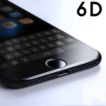 Magtim 6D Tvrdeného Skla Na iPhone X 7 8 PLUS Úplné Pokrytie Screen Protector Anti-Shatter Pre iPhone 6 6s plus Ochranný Film