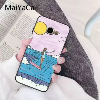 MaiYaCa surf surf umenie surfovanie Dievča Soft black Telefón puzdro pre Samsung A8Plus 2018 9S 920 10 20 10 40 20 30 50 Mobile Prípadoch 6671