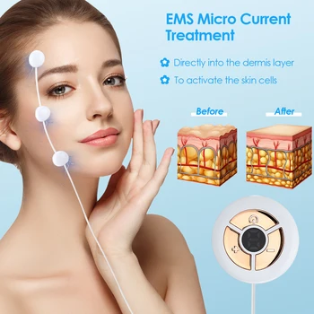 Maska Dovozca Kože Sprísnenie Kože Zdvíhacie Zariadenie Omladenie Stroj EMS Microcurrents Stimulácia Svalov Liečba Masáž