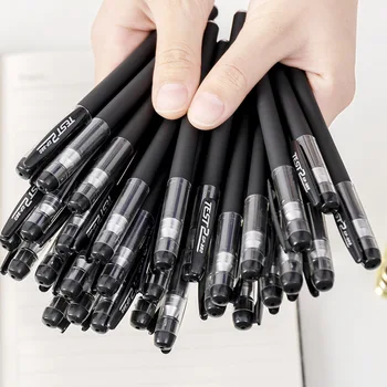 Matné gélové pero black ihly trubice bullet hlavu uhlíka na báze vody office štúdia podpis študent použiť 0,5 mm pero podpis pero