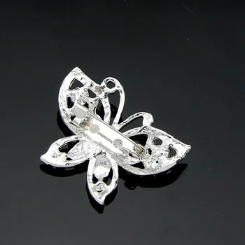 Menšia Veľkosť Živé Fascinujúce Motýľ Crystal Drahokamu Striebornej Farby, Brošňa pre Ženy Brošňa Kolíky Príslušenstvo Šperky 13119