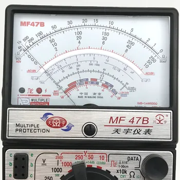 MF47B Napätie Prúd Tester Odpor Analógové Zobrazenie Fire line diskriminácie Ukazovateľ Multimeter DC/AC