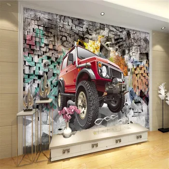Milofi veľké fotografie na stenu buggy stenu bar reštaurácia 3D troch-dimenzionální nostalgické pozadí na stenu