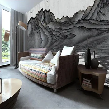 Milofi veľké tapety nástenná maľba vlastné 3D minimalistický abstraktné atrament krajiny tapetu pozadia nástenná maľba