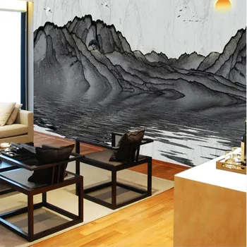 Milofi veľké tapety nástenná maľba vlastné 3D minimalistický abstraktné atrament krajiny tapetu pozadia nástenná maľba