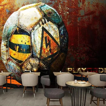 Milofi vlastné veľké 3D tapeta nástenná maľba retro továreň na futbal, kovové nástroje, v pozadí dekorácie nástenná maľba tapety