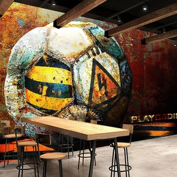 Milofi vlastné veľké 3D tapeta nástenná maľba retro továreň na futbal, kovové nástroje, v pozadí dekorácie nástenná maľba tapety