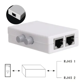 Mini 2 Port AB Príručka Zdieľanie v Sieti spínaciu skrinku 2v1/1In2 RJ45 Network/Ethernet