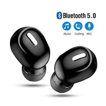 Mini In-Ear Bezdrôtová 5.0 Slúchadlá HiFi Slúchadlá Mikrofón Športové Slúchadlá Handsfree Slúchadlá Pre Xiao Huawei, Samsung Iphone