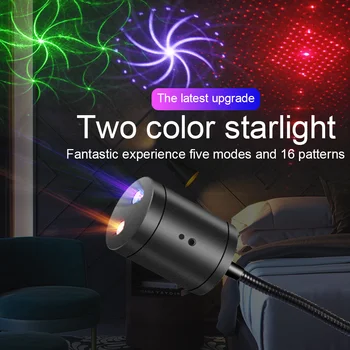 Mini RGB LED Laserový Projektor Auto Strechy Star Light Interiérové LED Hviezdna Laser Atmosféru Projektor Domov Vianoce Dekor Nočné Osvetlenie