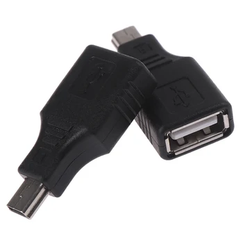 Mini USB Samec na USB Žena Converter Konektor pre Prenos údajov Sync OTG Adaptér pre Auto AUX MP3, MP4 Tablety Telefóny U-Disk