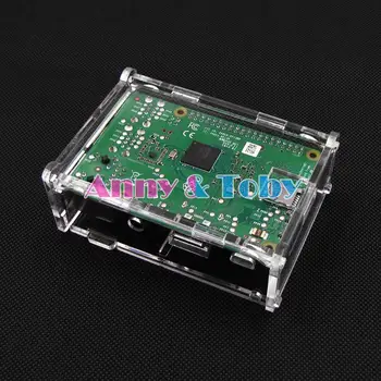 Model B21 :Raspberry PI 3B+plus Jasné, Transparentné Akrylátové Prípade Kryt Plášťa Krytu Bývanie ABS Plastové Okno pre Ras pi 2