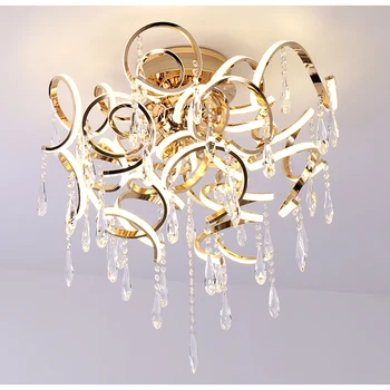 Moderné K9 krištáľový luster Pre obývacej izby, spálne, Luxusnú crystal hanglamp zlatý luster jedáleň svietidlá 15337