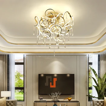 Moderné K9 krištáľový luster Pre obývacej izby, spálne, Luxusnú crystal hanglamp zlatý luster jedáleň svietidlá