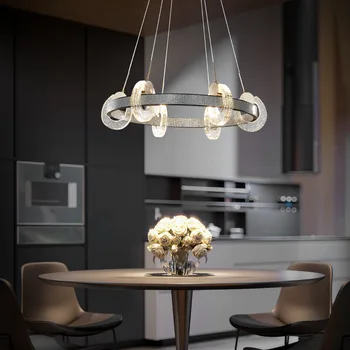 Moderné led sklenenú guľu e27 prívesok svetlo hanglamp lesk pozastavenie kuchyňa lustre x izba, obývacia izba jedáleň rooom