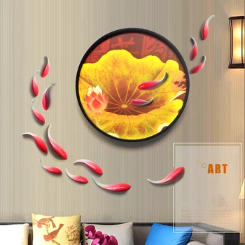 Moderné Živice Ryby Nástenné Závesy Lotus Remesiel Dekorácie Hotel Verandu nástennú maľbu Ozdoby Domov obývaciu izbu 3D Stenové Nálepky Prívesok