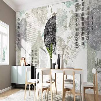 Moderný jednoduchý, estetický štýl, fantázie kvetinový vzor geometrického pozadí na stenu