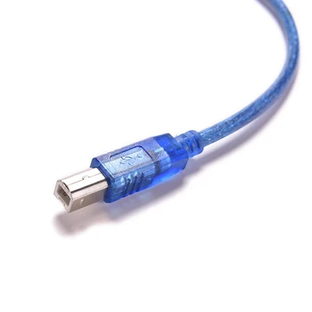 Modrá 30 cm USB 2.0 Kábel Tlačiarne Typu Mužského Typu B Male, Dual Tienenie Vysokej Rýchlosti Transparentné 25568