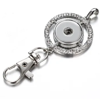 Modul Náhrdelník Šperky 18 mm Modul Tlačidlo Keychain Strieborné pozlátené stromu list Modulu Keychains Keyring Prívesok ozdobná šnúrka na uniforme pre Kľúčové Tlačidlá
