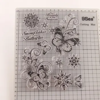 Motýľ dekoráciami Vianočné Transparentné, Jasné, Gumová Pečiatka Scrapbooking fotoalbum Papier Karty DIY Plavidlá 60236