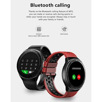 MT3 Bluetooth, Farba Sn Inteligentný Náramok s Nahrávaním Hudby Hovor Srdcovej frekvencie, Krvného Tlaku Spánku Moniter