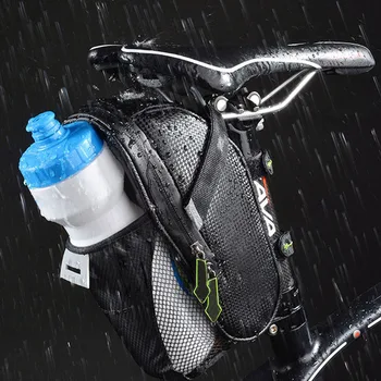 MTB Bicykel Zadné Vrecko Rainproof Nylon Sedlo Vak Outdoor Cyklistické Horský Bicykel Zadné Sedadlá Chvost Puzdro Balík s Fľaša na Vodu Vrstva