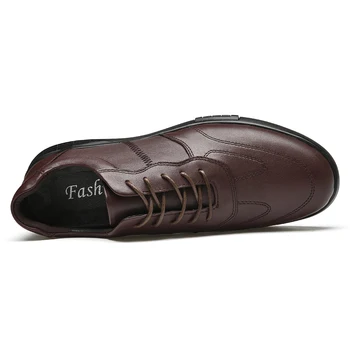Muži Ležérne Topánky Móda Formálne Pracovného Mäkký Patent Kožené Topánky Kolo Prst Bytov pre Muža, Originálne Kožené Oxfords Bytov *