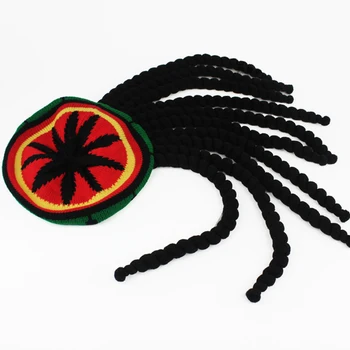 Muži Novinka Jamajka Pletené Parochňu Vrkoč Klobúk Bob Marley Rasta Čiapočku Žena Jamajský Multicolor Pokrývku Hlavy Strapec Vlasy Príslušenstvo 25191