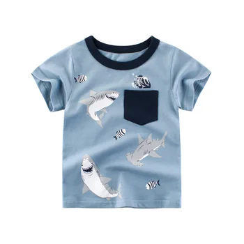 Móda 2020 Deti oblečenie letné nové detské oblečenie dieťa Hornej dospievajúci chlapec krátke tričko s bavlnou tees oblečenie chlapci