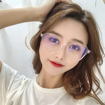 Móda 2020 Ženy Retro Candy Farebný Štvorec Veľký Rámik Ploché Zrkadlo Okuliare Dámy Okuliare nové