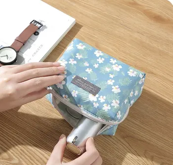 Móda Mini Kabelku Prekladané Cestovné Wash Bag Toaletná Tvoria Prípade Sladké Kvetinové Kozmetická Taška Organizátor Kozmetické Puzdro Súprava Make-Up