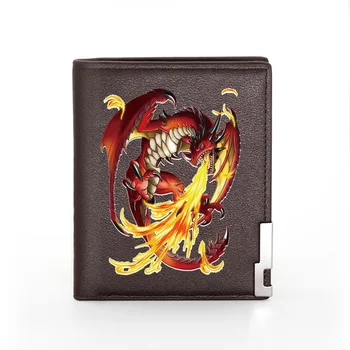 Móda Pohode Dragon Tlač pánske Peňaženky, Kožené Kabelky Pre Mužov Kreditnej Karty Držiteľ Krátke Muž Slim Mince Peniaze Tašky