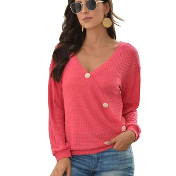 Móda tvaru Dlhé Rukávy T-shirt Stebėtų Strednej dĺžky T Tričko Black Pink Slim Voľné Nastaviť Hlavu Tričko pre Ženy Lete Streetwear