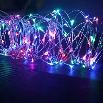 Na Vianočný Stromček, Svadobné Party Dekorácie Vonkajšie LED Reťazec Medený Drôt Batérie Krajiny Lampa Festival Dvore Garland