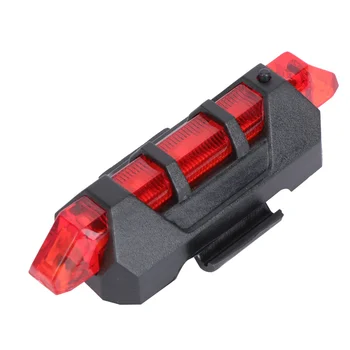 Nepremokavé USB Nabíjateľné 4 Režimy Vysoký Jas LED Zadné zadné Svetlo Späť na Čítanie (Červená)