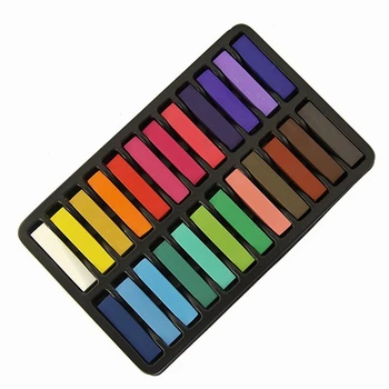 Non-Jedovaté Vlasy Kriedou Dočasné Farbenie Vlasov, Farby Mäkké pastelové farby Salon Set Kit (24 KS)
