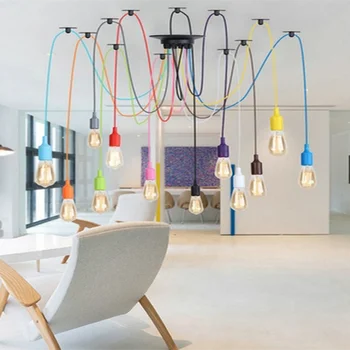 Nordic dizajn Umelecké Tvorivé Farebné Prívesok Svetlo Vnútorné Obývacia Izba Kaviareň Reštaurácia Farebné Dekorácie produkt Lampa Zariadenia