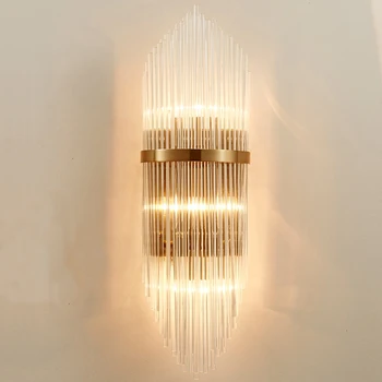 Nordic postmoderných dizajn sconces svetlo Jednoduché pásy skla moderné nástenné svietidlo Iny vietor modrá biele, šedé sklo nástenné svietidlá pre domácnosti