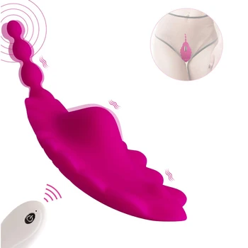 Nositeľné Pánty Klitoris Motýľ Vibrátor Bezdrôtové Diaľkové Nabíjateľná Prenosné G Mieste Pošvy Análny Stimulátor Sexuálne Hračky pre Ženy