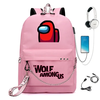 Nová Hra Medzi Nami 3D batoh Deti Komiksu, Anime, Školské tašky notebook Batoh Dievča, Chlapec Batohu Unisex Nepremokavé Cestovná taška