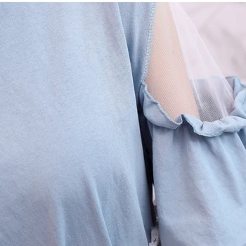 Nové 2018 Lete Dva Kusy Sady Ženy, Krátky Rukáv, Stredne Dlhý T-shirts + Elastický Pás Oka Sukne Bežné dámske oblečenie Set