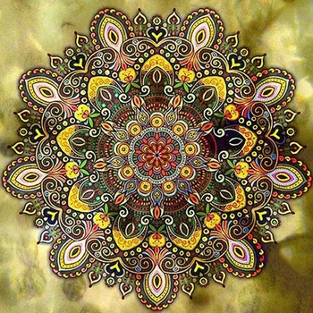 Nové 5d Diy kolo Diamond Maľovanie Cross Stitch Kvety, Farebné Mandala Diamond Mozaiky námestie Výšiviek Darček