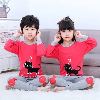 NOVÉ Deti Sleepwear Baby Dievčatá Oblečenie 2ks tričko+nohavice Pyžamo Nastaviť Detí Zimného Spánku Noc Oblečenie Sady Bavlna Pijamas