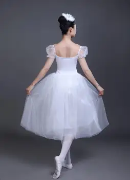 Nové Dospelých Žien Moderný Balet Šaty LED Svietiace Kostým Fáze Súťaže Tím Balet Tanečné predstavenie Biela Oka Šaty