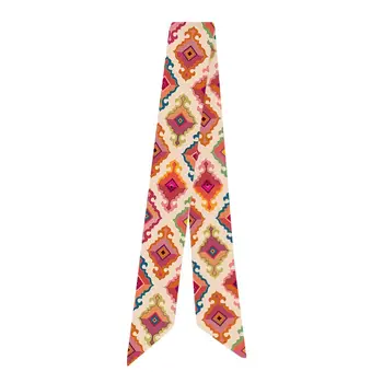 Nové Etnické vzor tlač Rôznych taška na rukoväť kravatu zábal hodvábna šatka Ženy Móda malé šatku