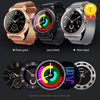 Nové farebné Zobrazenie presné tepovej frekvencie metal steel Smart Hodinky Krokomer Fitness Tracker business Smartwatch Pre Android ios